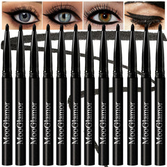 MooGlamor 12pcs black eyeliner pack for convenient daily lining.
