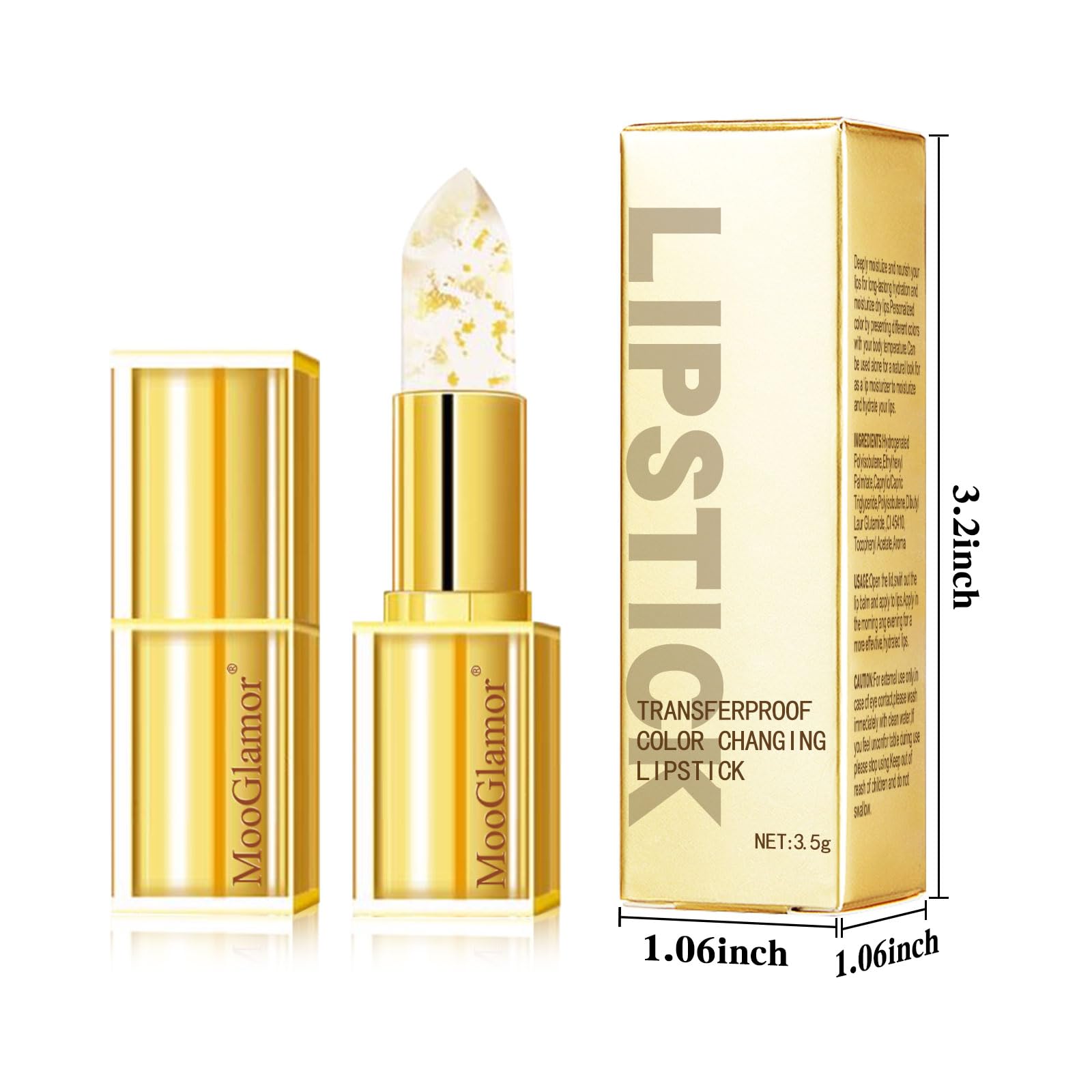 MooGlamor Clear Lipstick gift-ready packaging ideal for beauty lovers.