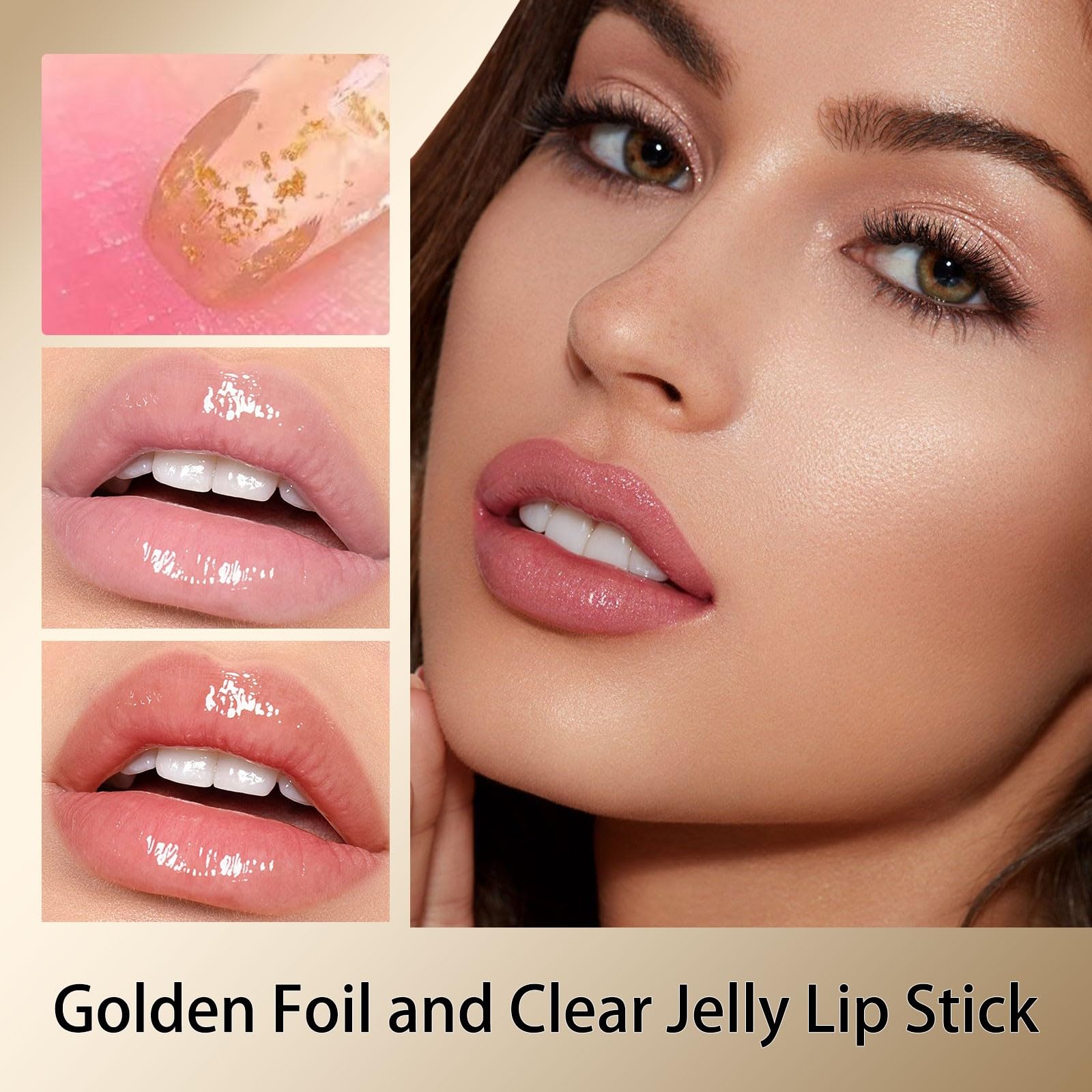 MooGlamor Clear Lipstick moisturizing jelly formula keeps lips soft with a glossy finish.