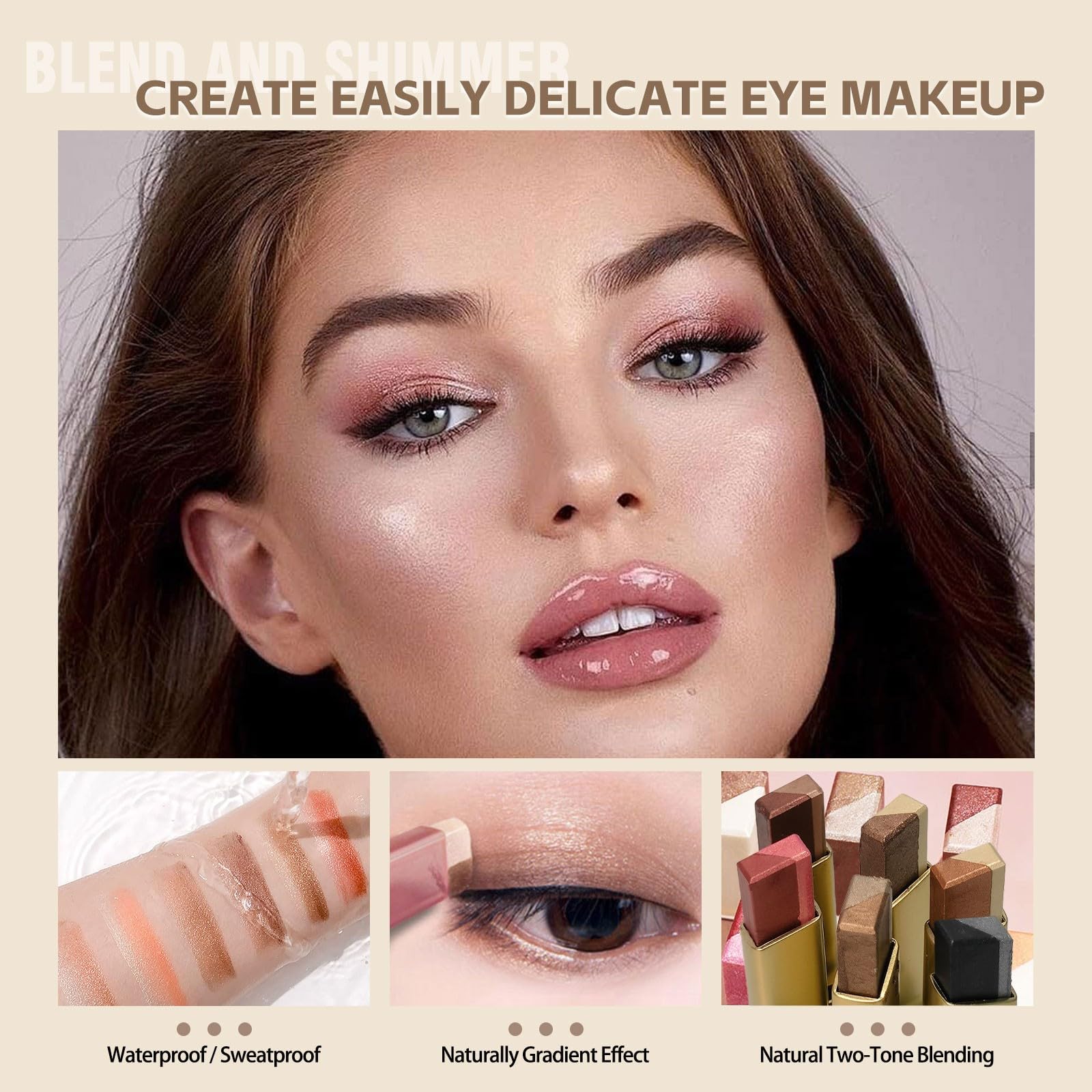 MooGlamor neutral-brown sparkle stick offers versatile definition for everyday looks.
