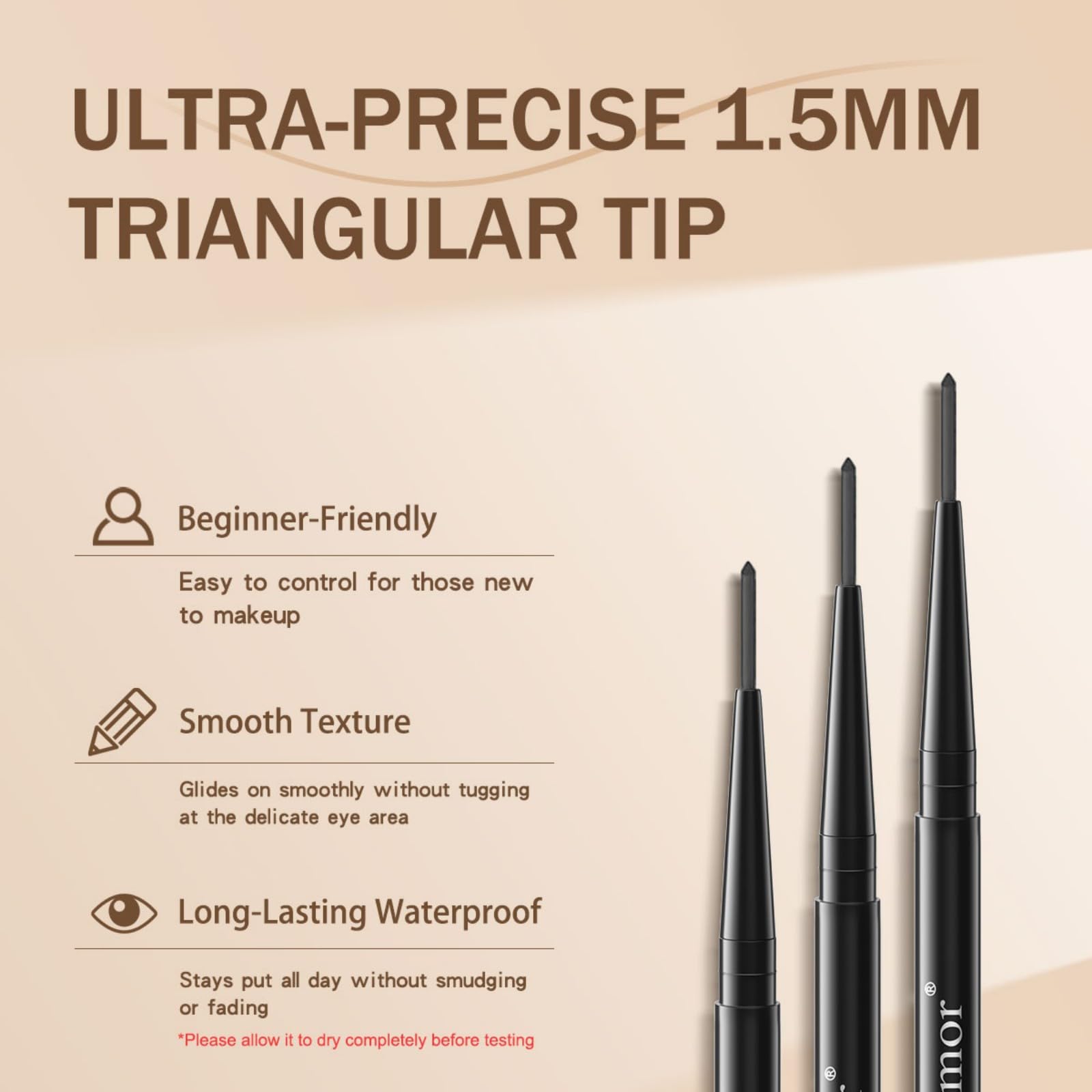 MooGlamor retractable eyeliner needs no sharpening and travels easily.
