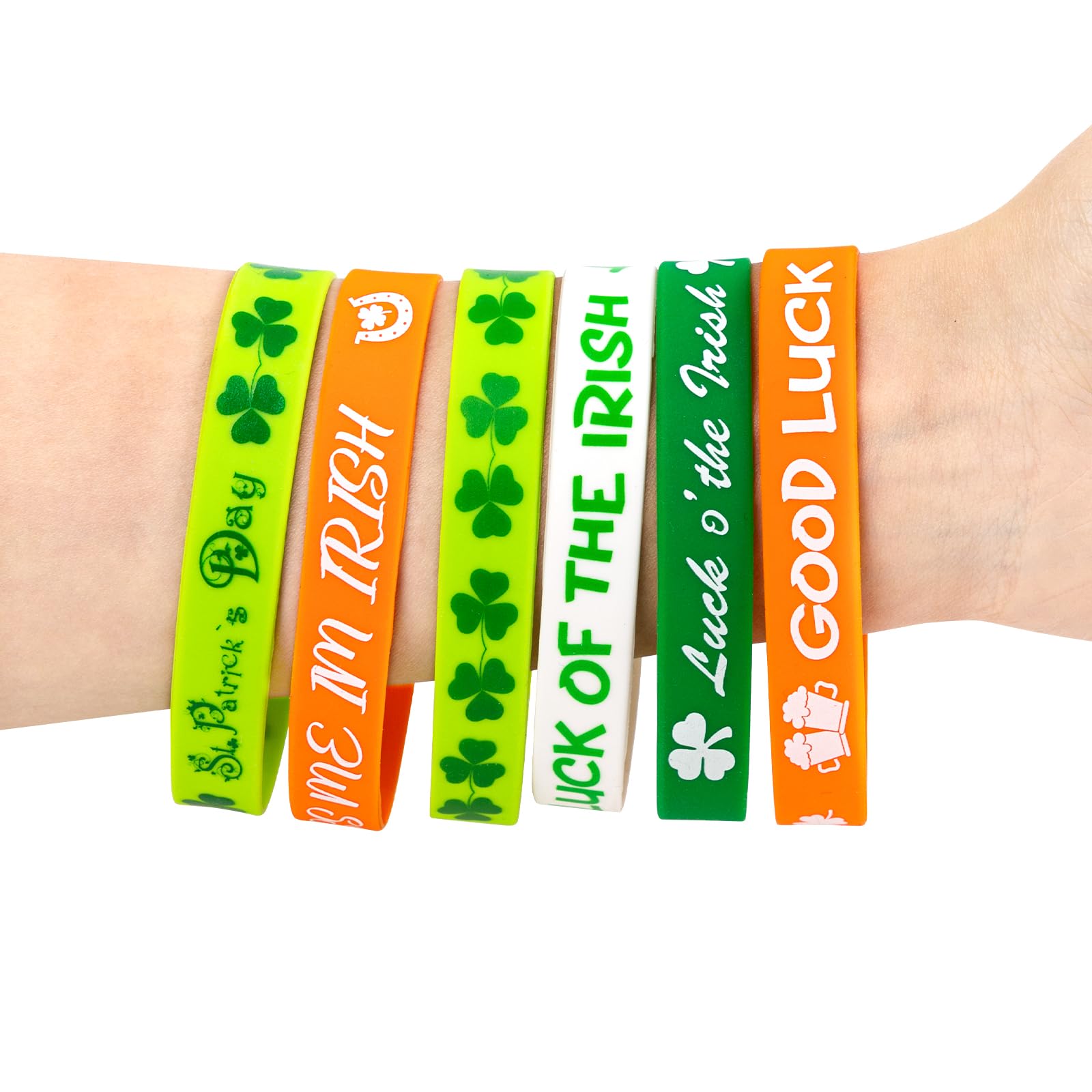 Moon Boat shamrock patterns on wristbands suited for guest accessories.