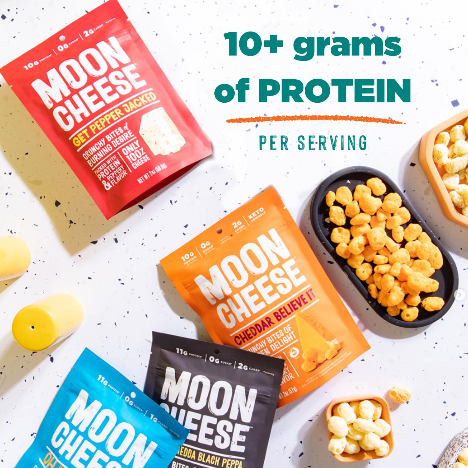 Moon Cheese Cheddar Believe It savory cheddar flavor for quick bites