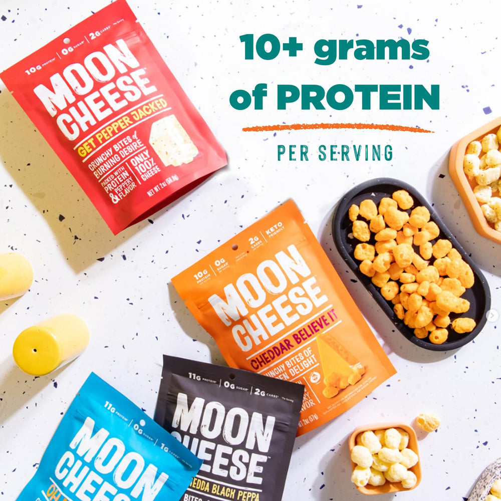 Moon Cheese Cheddar Believe It savory cheddar flavor for quick bites