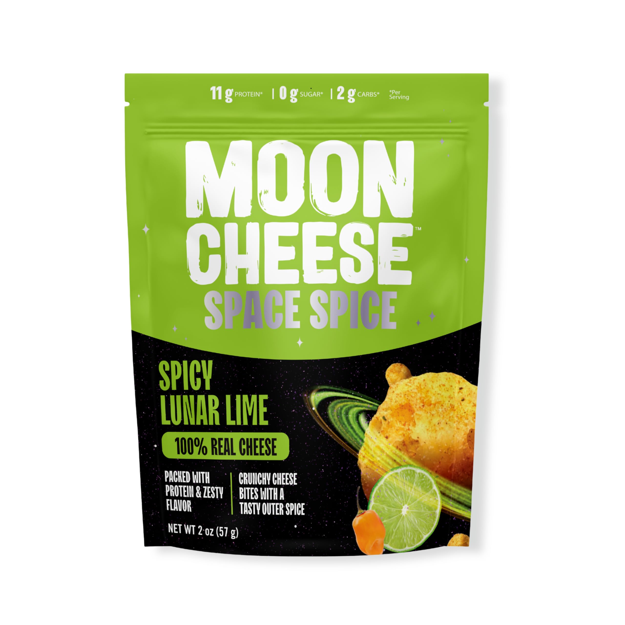 Moon Cheese Space Spice tasting plate showcasing savory bite and keto appeal