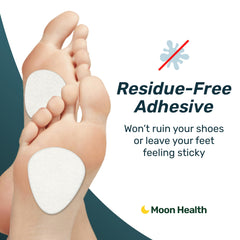 Moon Health ball-of-foot cushion inside a shoe offering instant comfort while walking