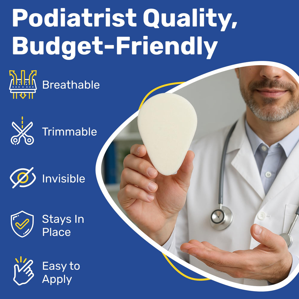 Moon Health soft wool metatarsal pads feel gentle on the skin