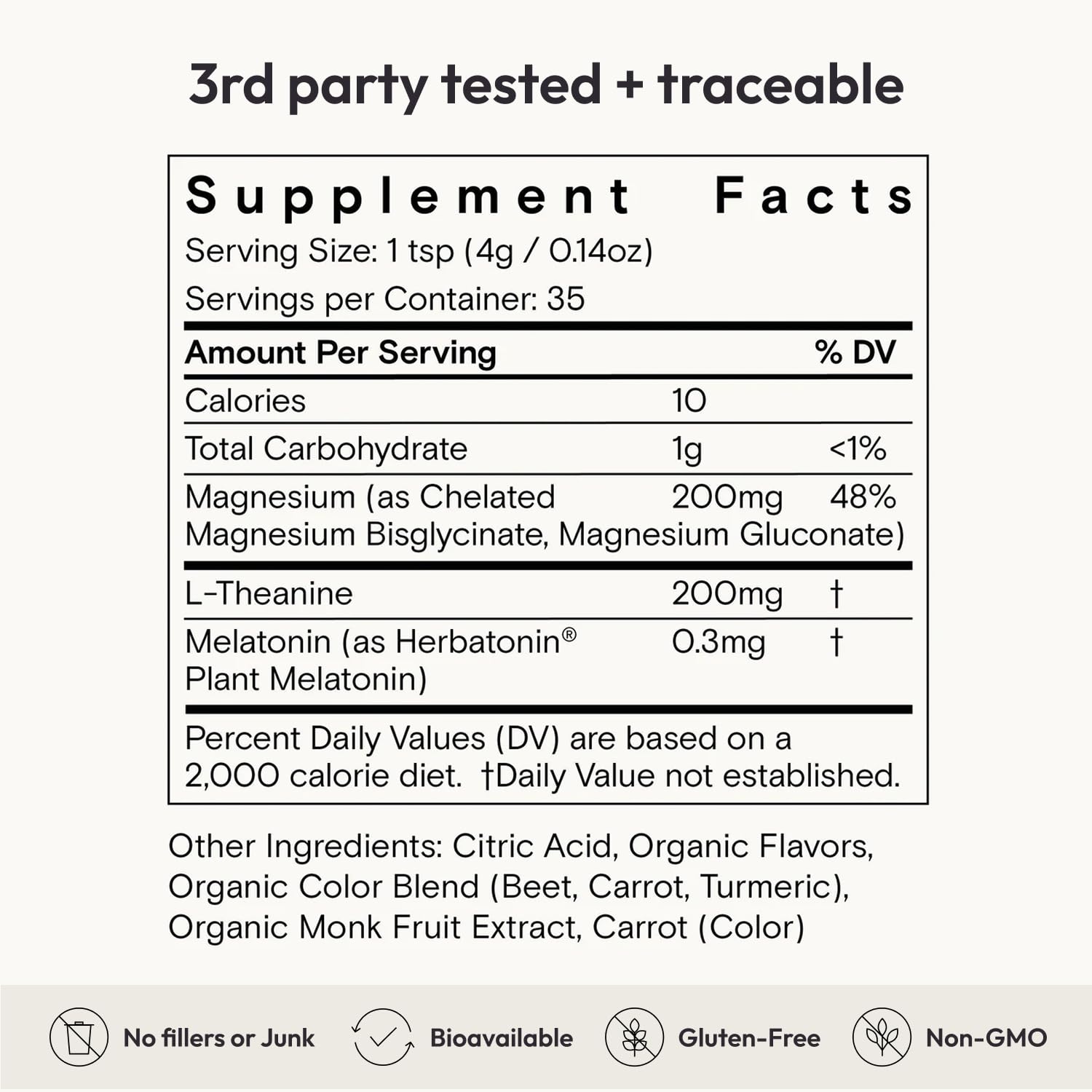 Moon Juice Sleepy Magnesi-Om ingredient panel with magnesium and L-theanine