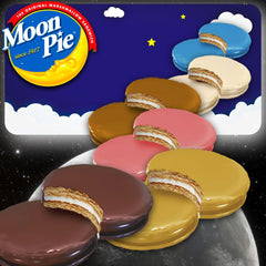 Moon Pie Minis Banana flavor image; mellow sweetness in convenient packaging.