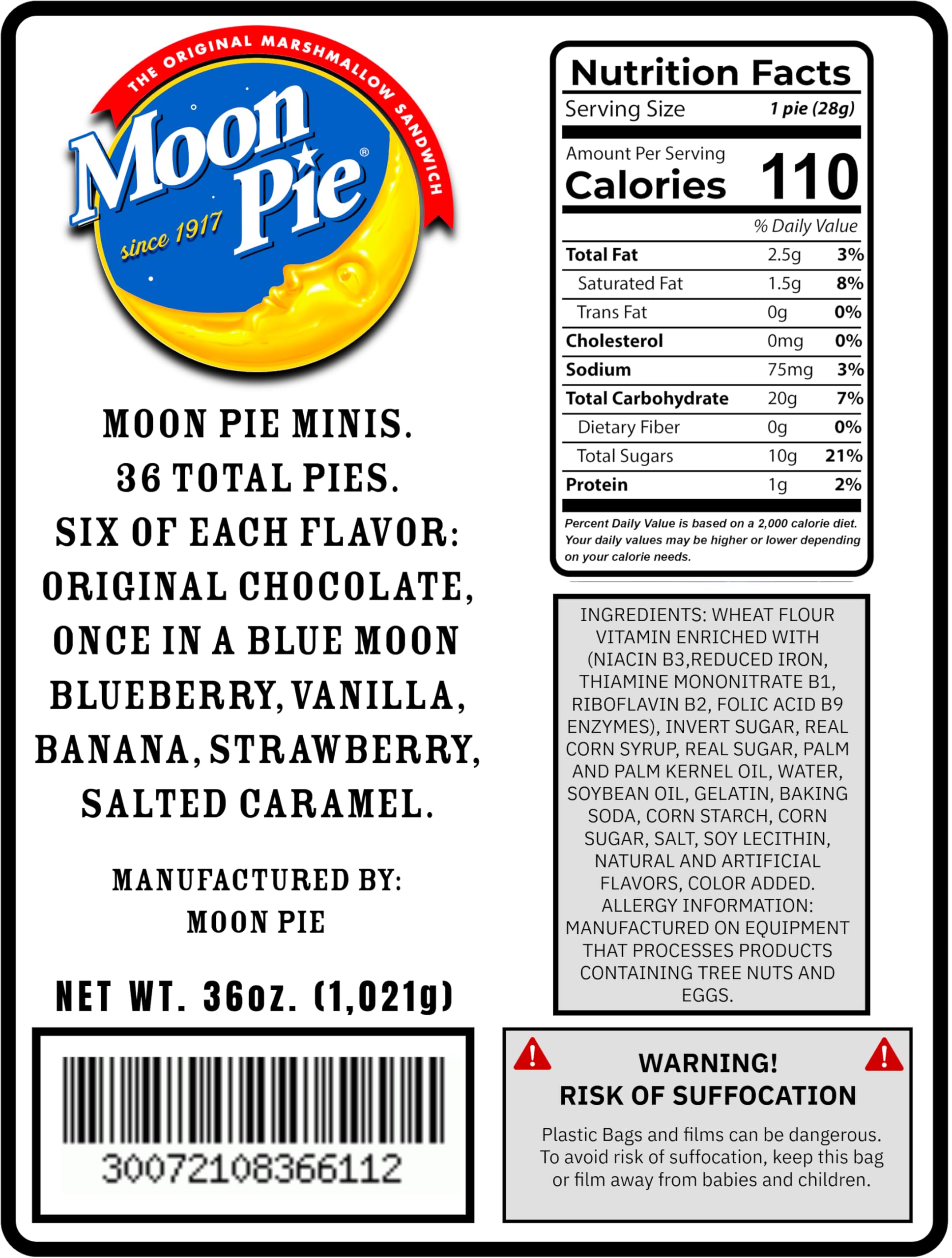 Moon Pie Minis Once in a Blue Moon Blueberry image; vibrant berry snack.