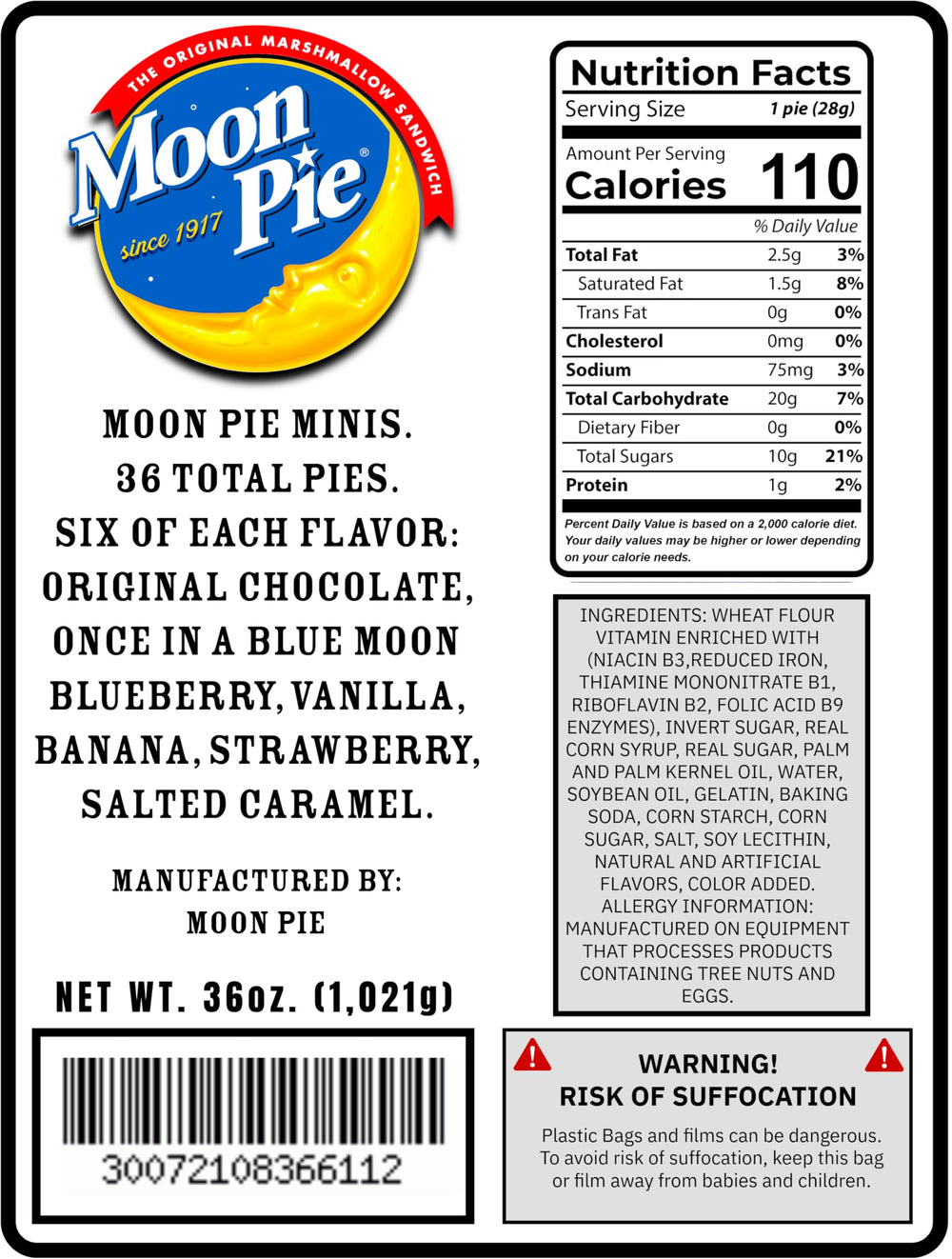 Moon Pie Minis Once in a Blue Moon Blueberry image; vibrant berry snack.