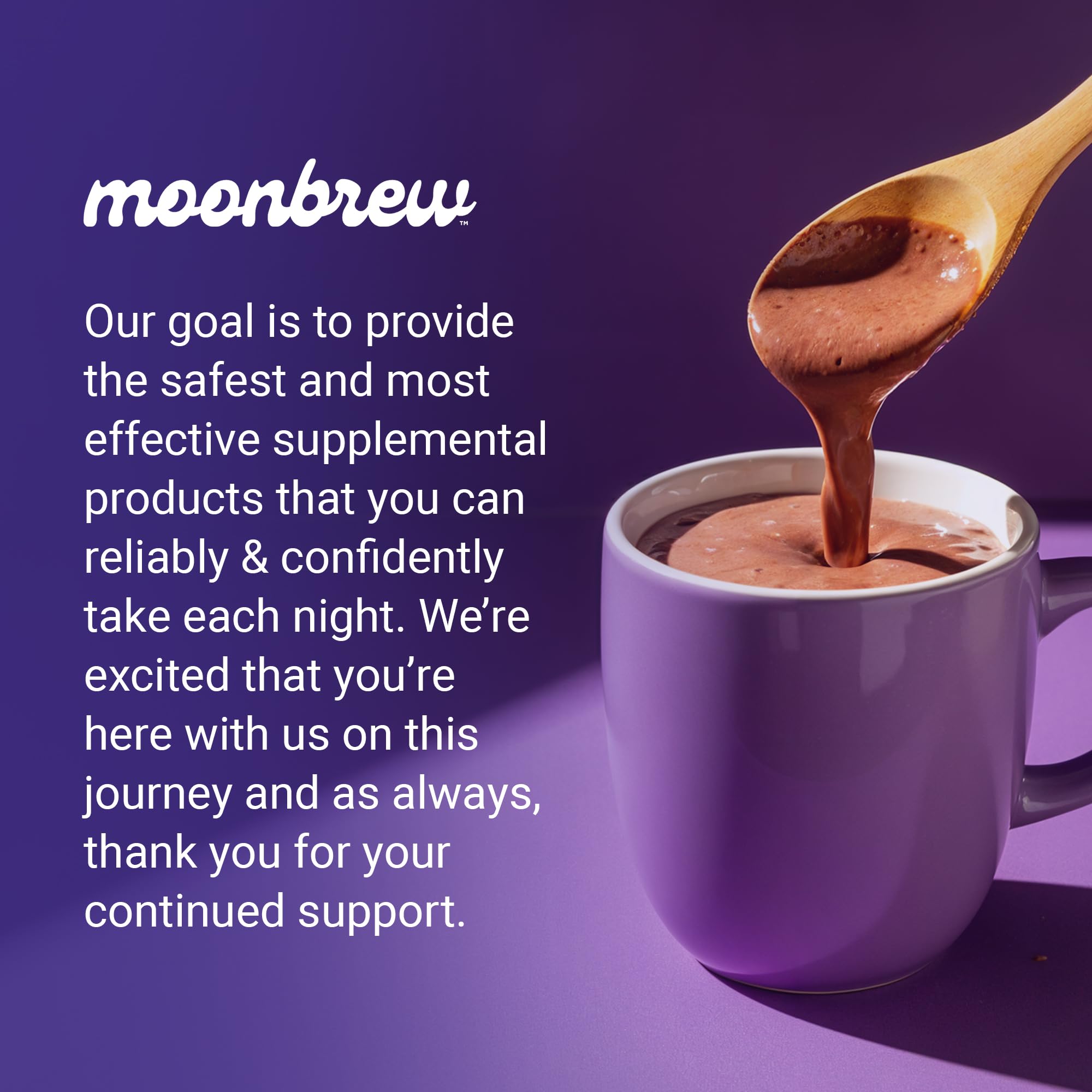 MoonBrew third-party testing badge on packaging for quality