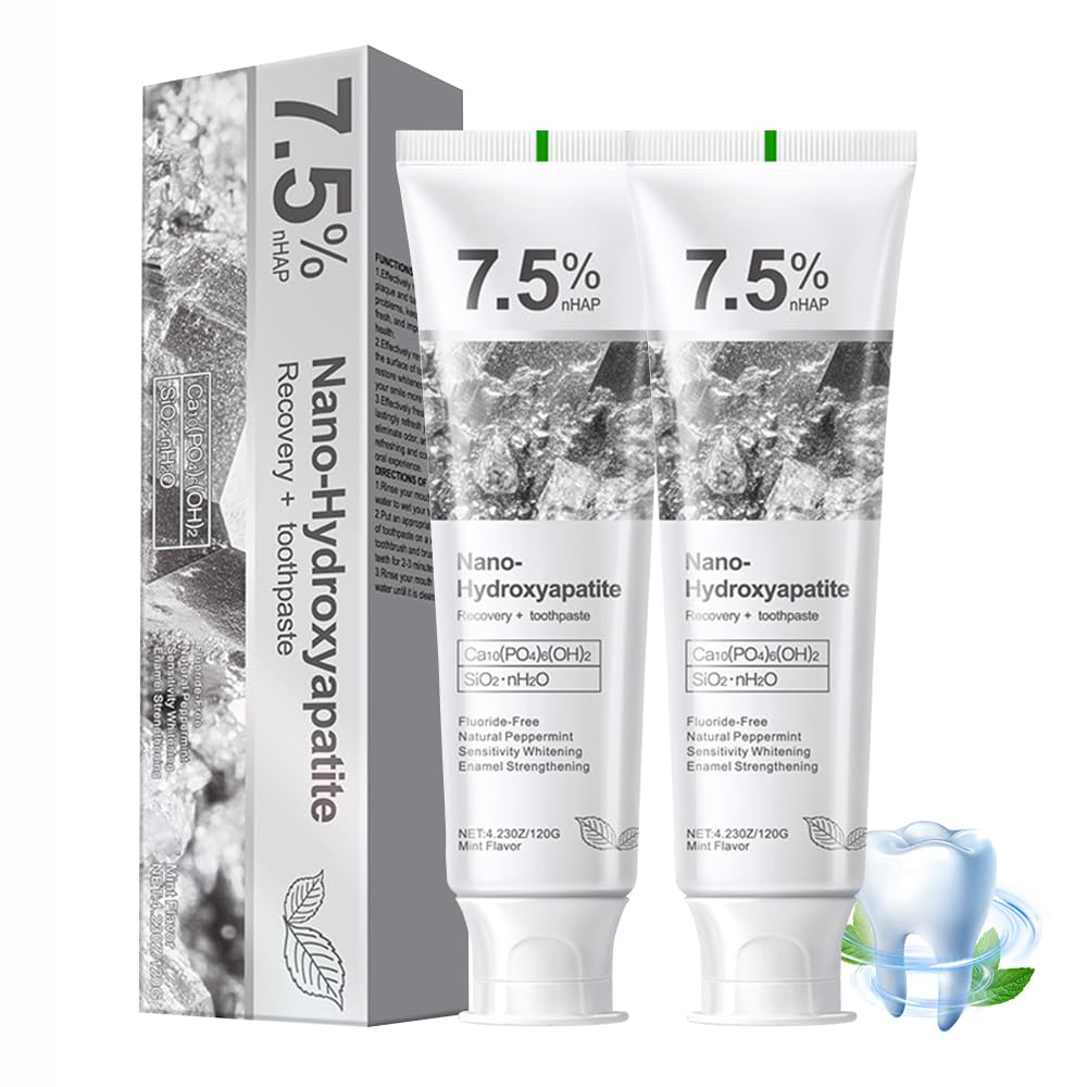 MOONGAZE 2-pack front view shows enamel-friendly toothpaste for daily protection.