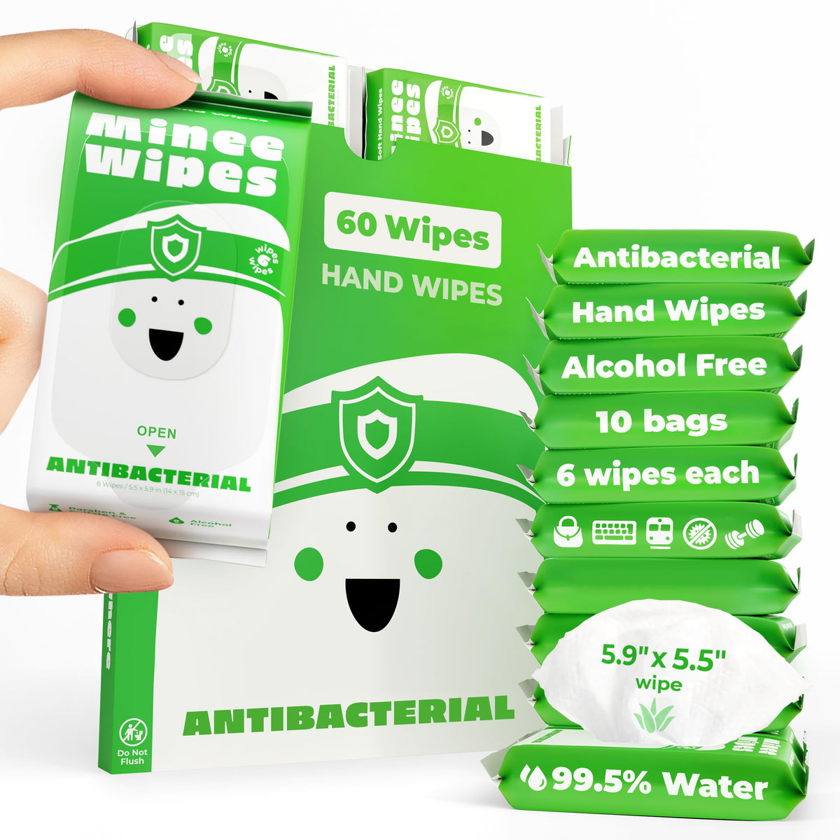 Moonies Impossibly-Compact Travel Wipes Pack for easy on-the-go hygiene