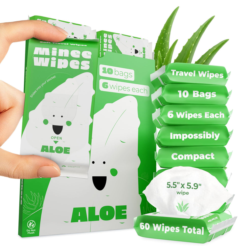 MOONIES pocket-size travel wipes for on-the-go cleansing.