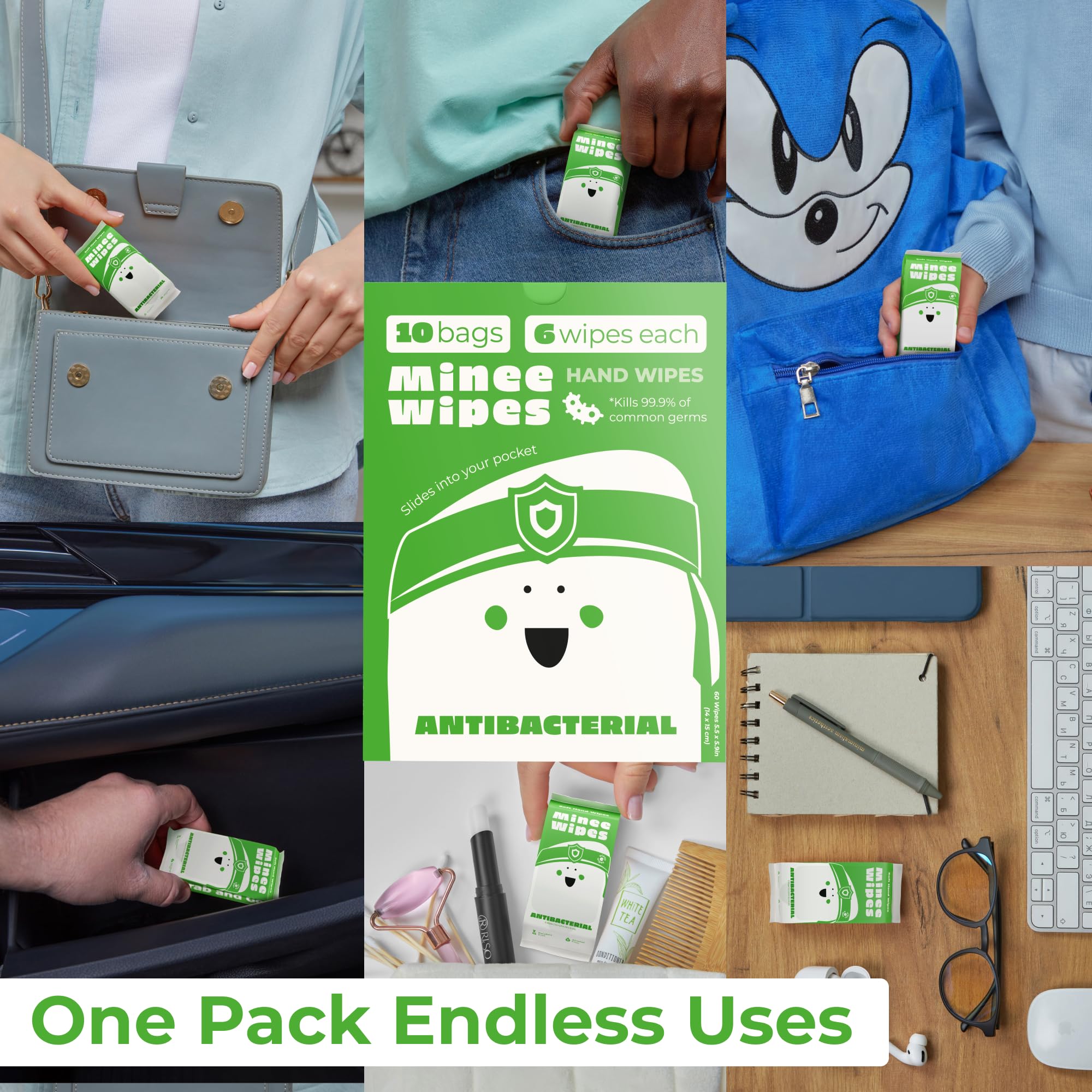 Moonies Mini Wipes 14x15cm for durable, quick-cleaning sessions