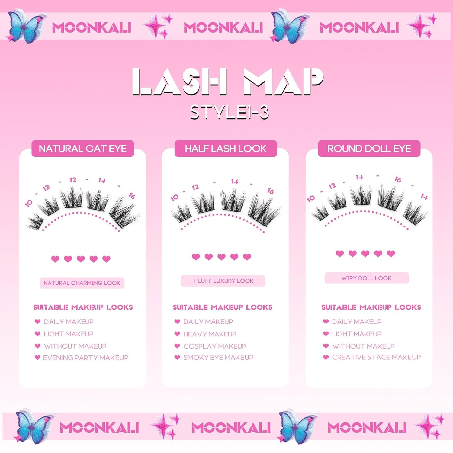 MOONKALI easy-application beginner-friendly lash clusters for quick results.