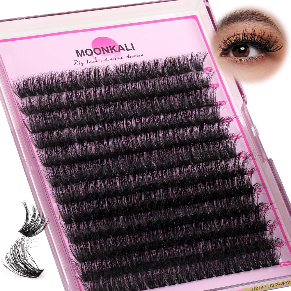 MOONKALI reusable lash clusters for quick home touch-ups.