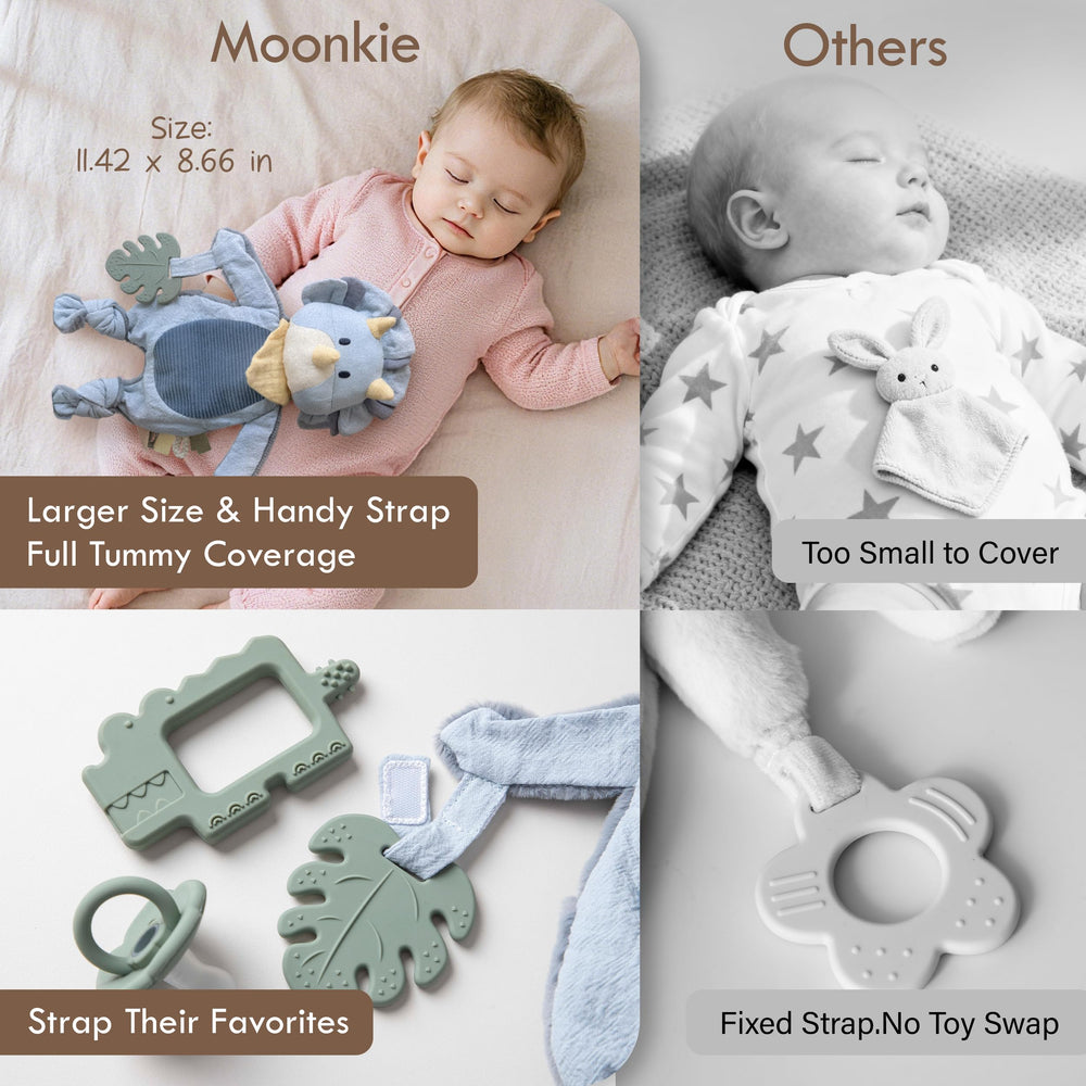 Moonkie Lovey growth-adaptive size supports newborns to toddlers