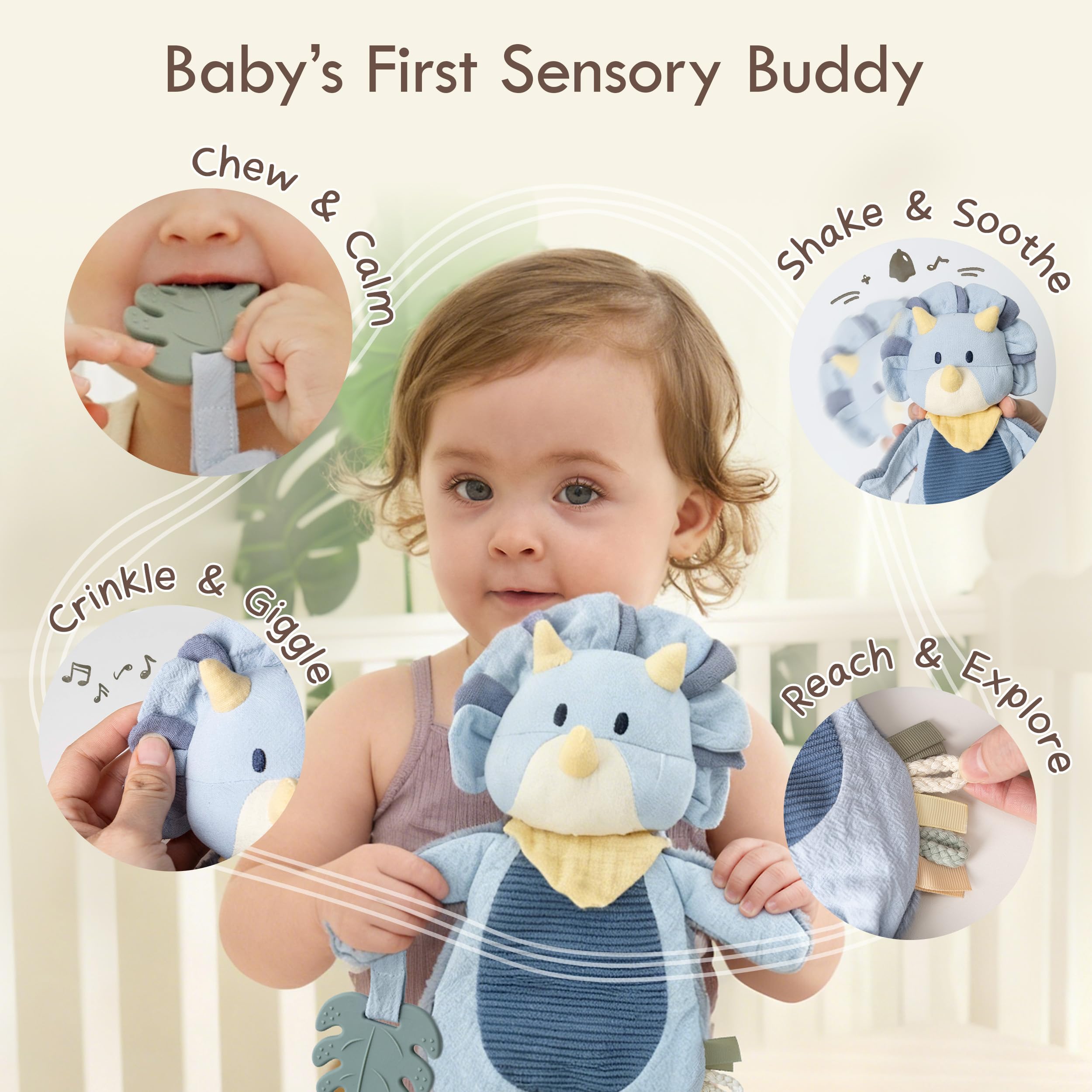 Moonkie leaf teether is BPA-free and easy to remove for cleaning