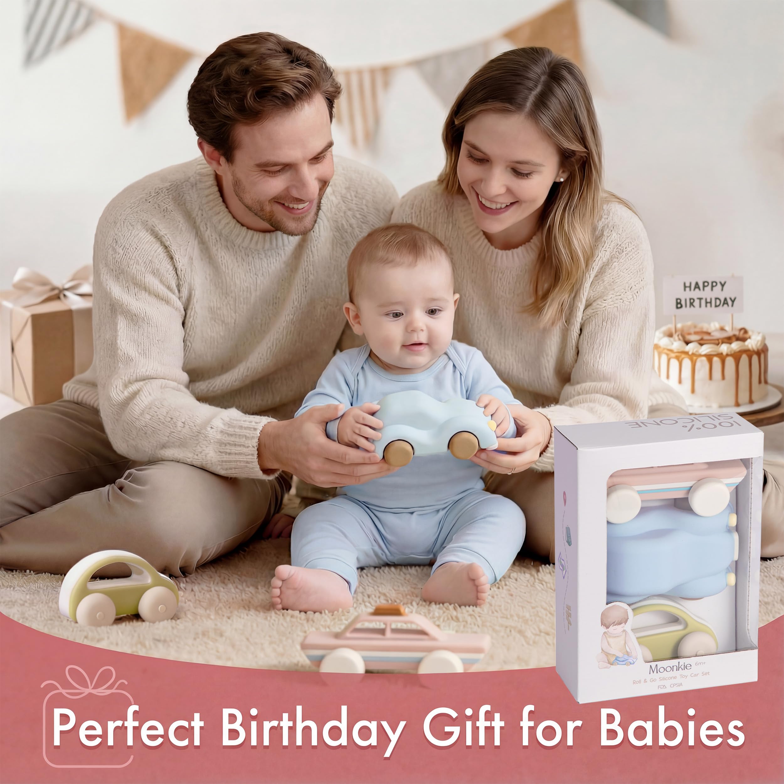 Moonkie nursery gift-ready packaging perfect for birthdays and baby showers.