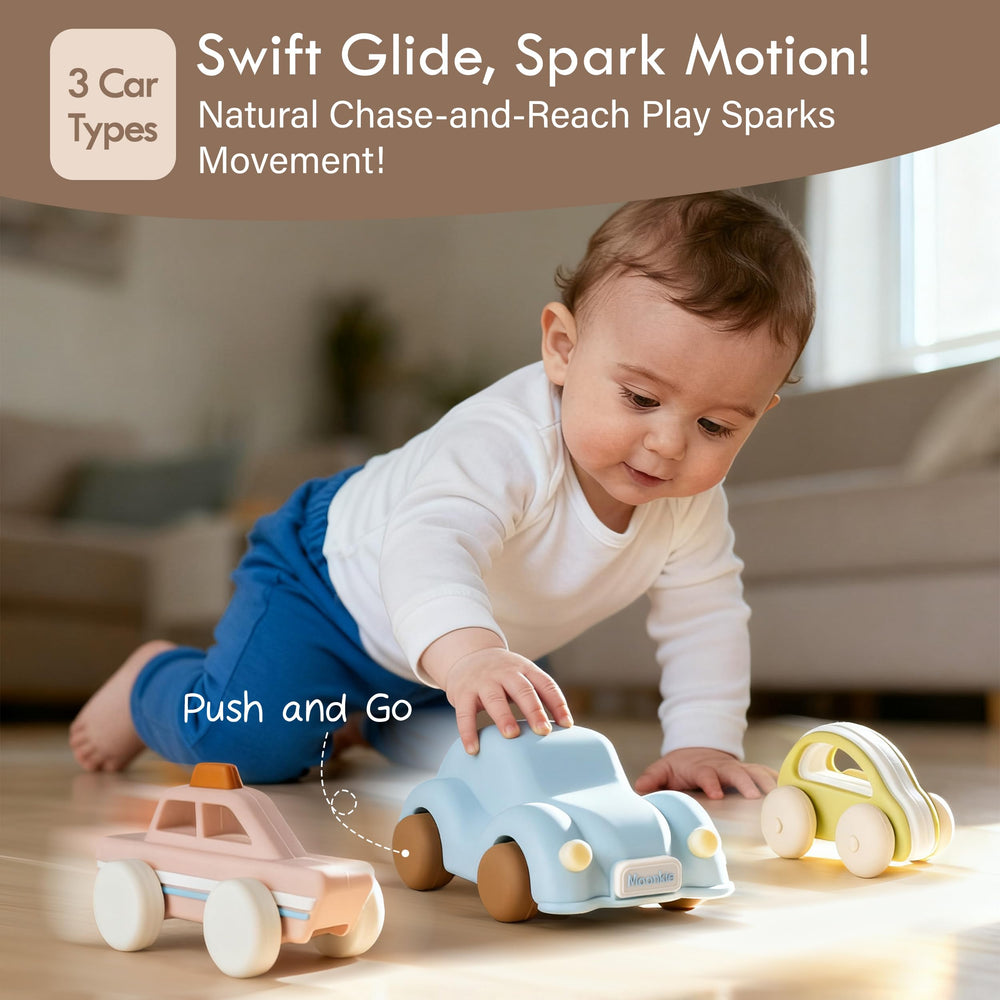 Moonkie taxi car toy with bright color for imaginative role-play.