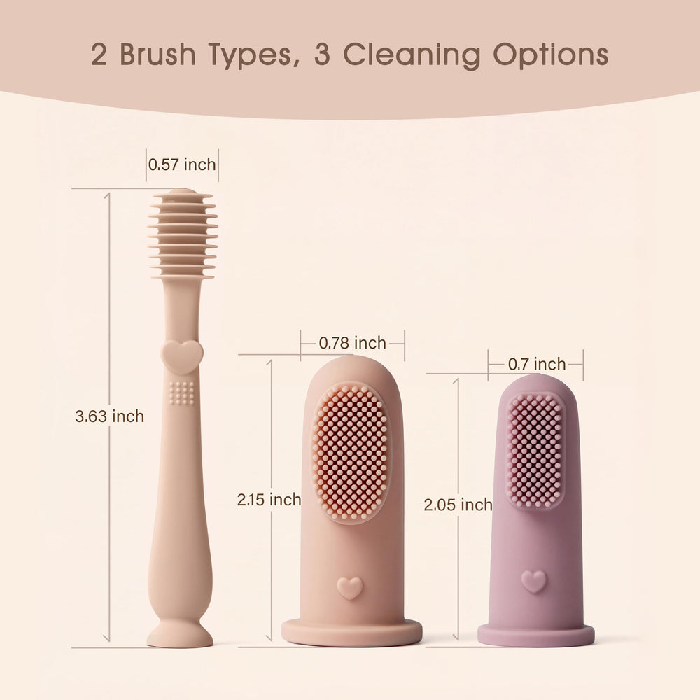 Moonkie tongue cleaner with a soft shutter top for residue removal.