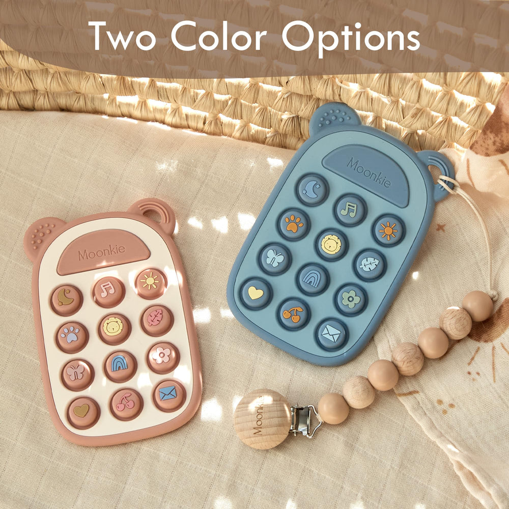 Moonkie portable teether is travel-friendly for strollers and bags