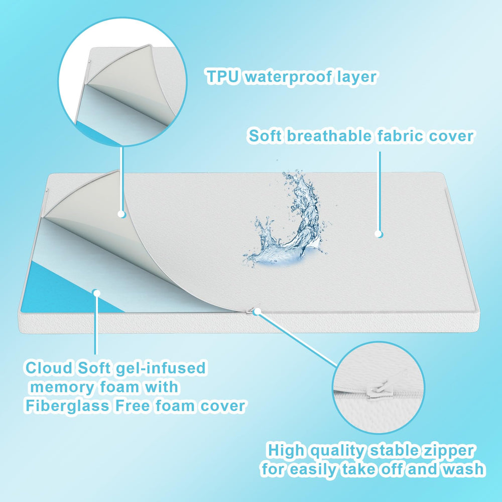 Moonlightfamily gel-infused memory foam detail highlighting cooling comfort and support.