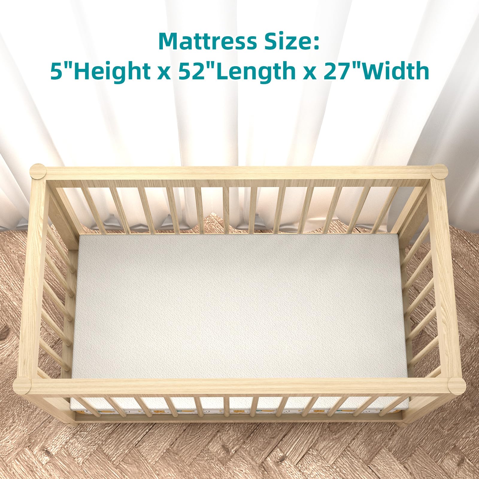 Moonlightfamily toddler mattress TPU back layer blocks moisture from foam
