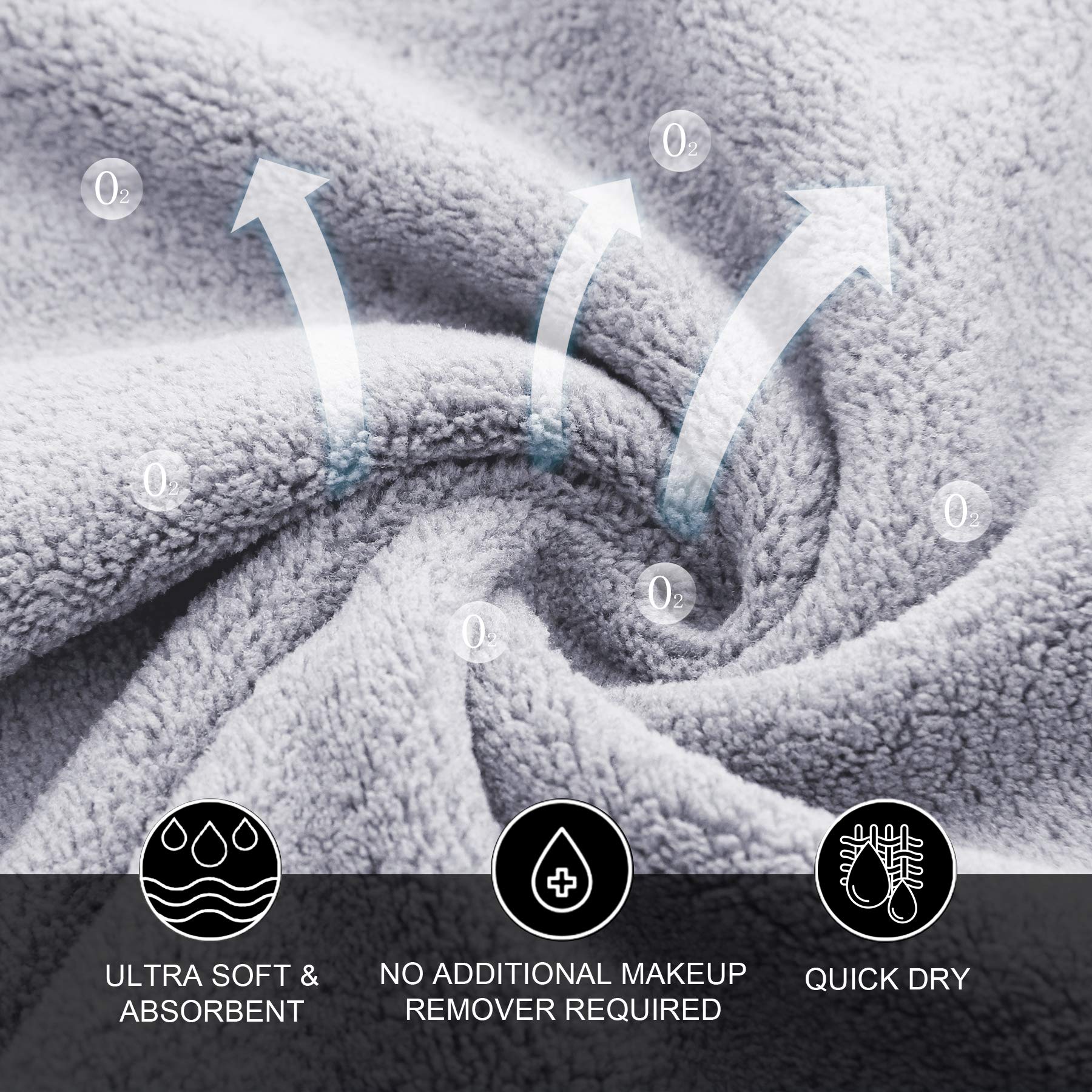 MOONQUEEN travel-friendly washcloths fit cosmetic bags for on-the-go touch-ups