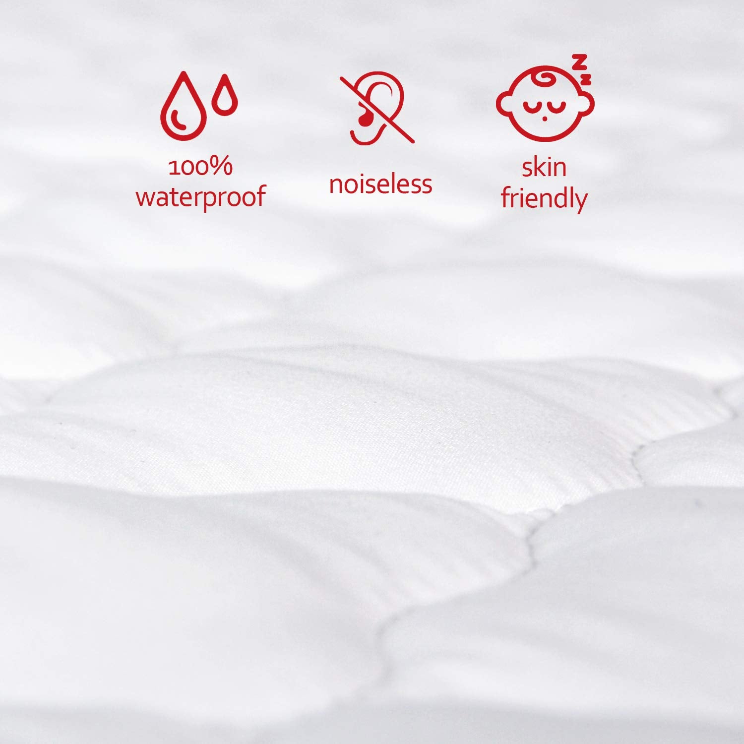 Moonsea cotton surface stays breathable and comfortable for baby.