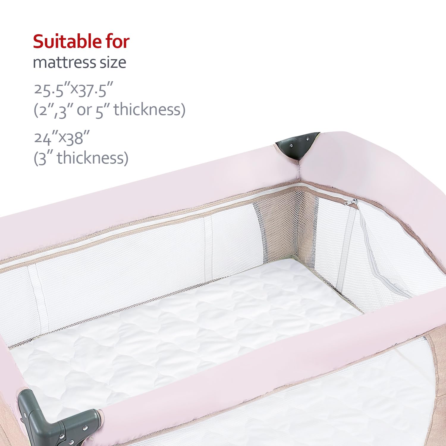Moonsea fit for Graco and mini crib packs and plays