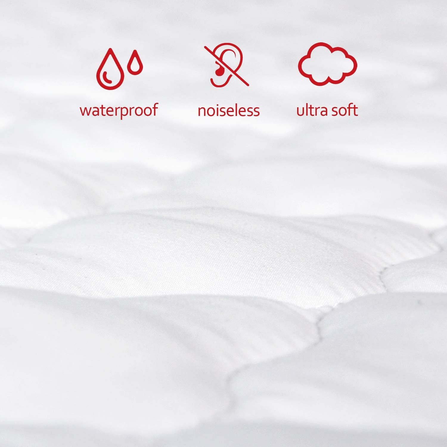 Moonsea quilted filling close-up on the mattress pad cover