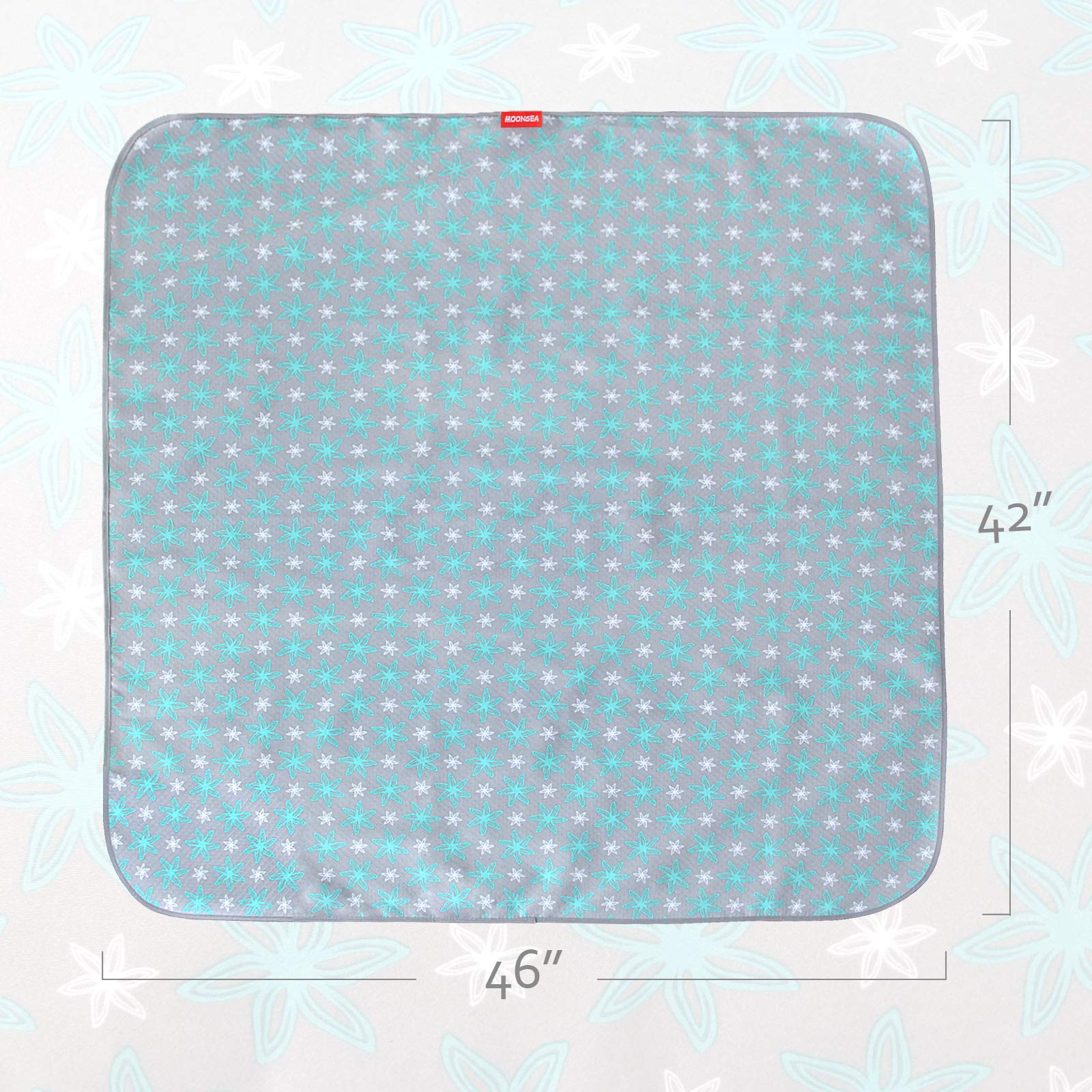Moonsea Splat Mat 46x42 inch coverage for wide mealtime messes