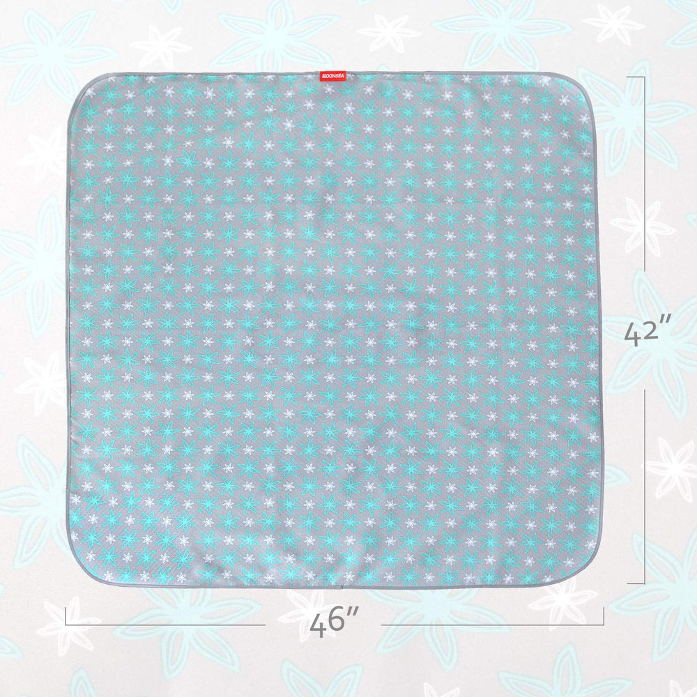 Moonsea Splat Mat 46x42 inch coverage for wide mealtime messes