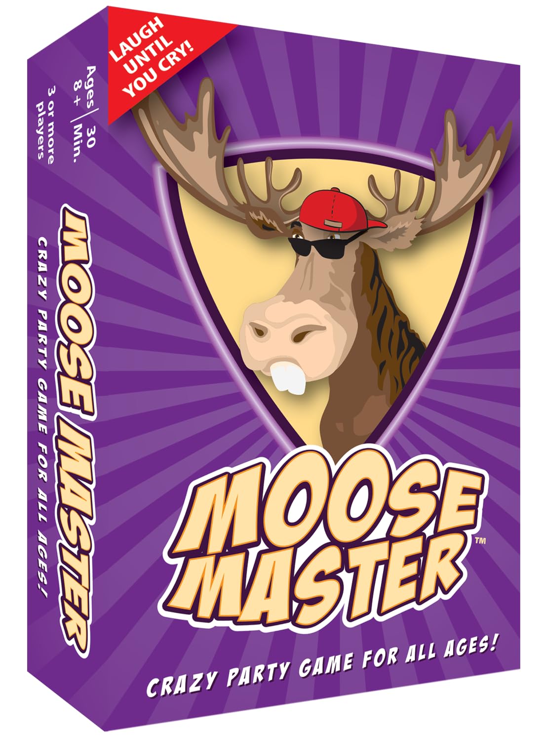 Moose Master laughter card during a vibrant party game session.
