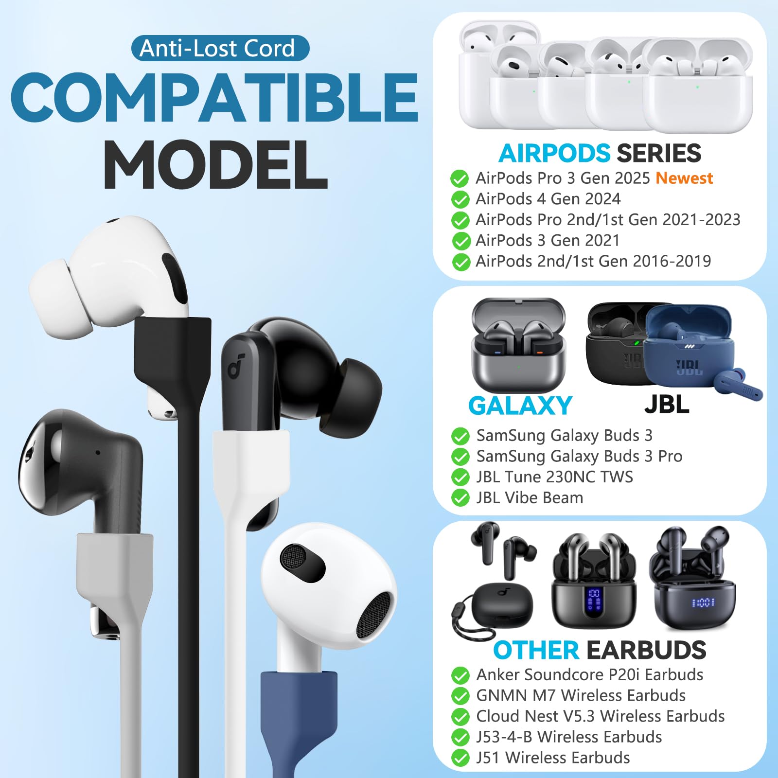 Mooyavia magnetic strap for AirPods 4th-gen keeps earbuds secure on the go