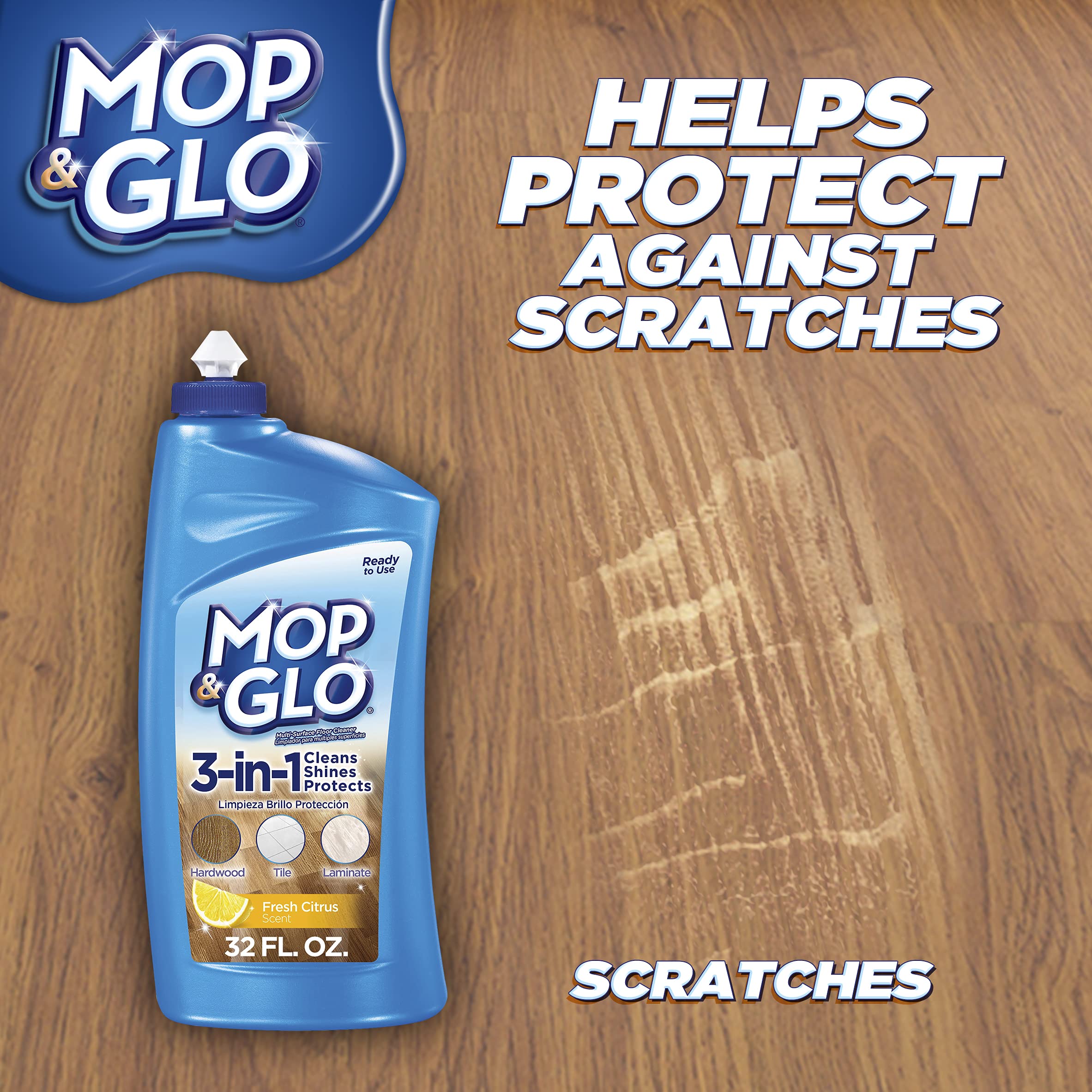Mop & Glo bottle cap close-up.