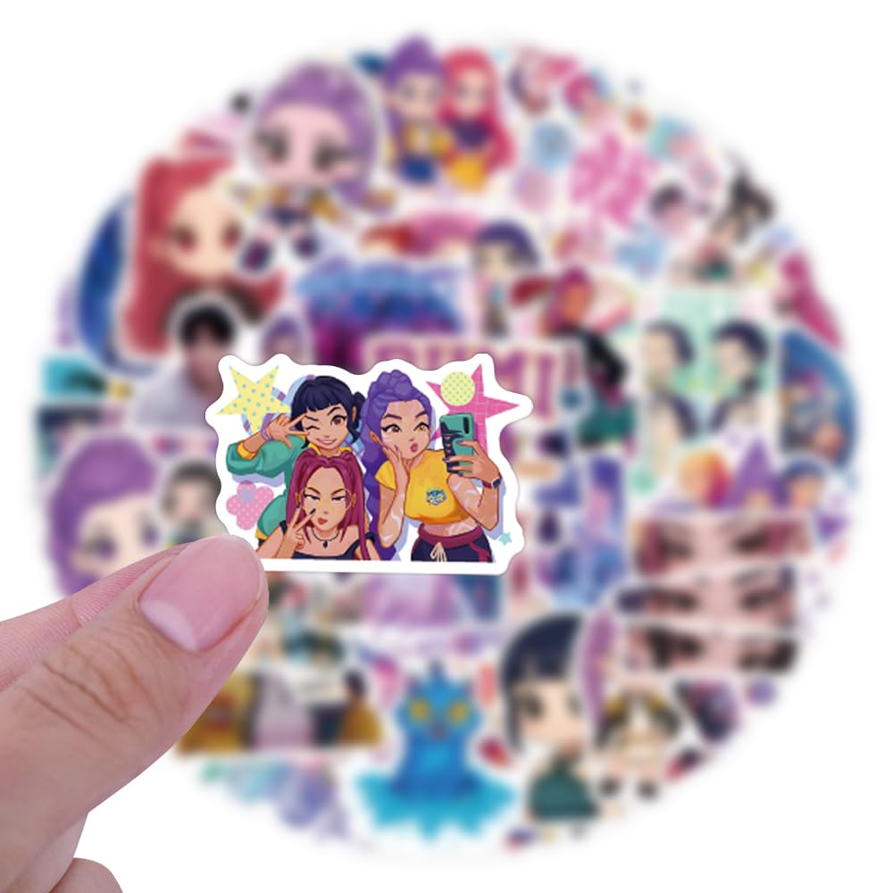 MOQIAN demon cartoon stickers on guitar case express character with durable color.