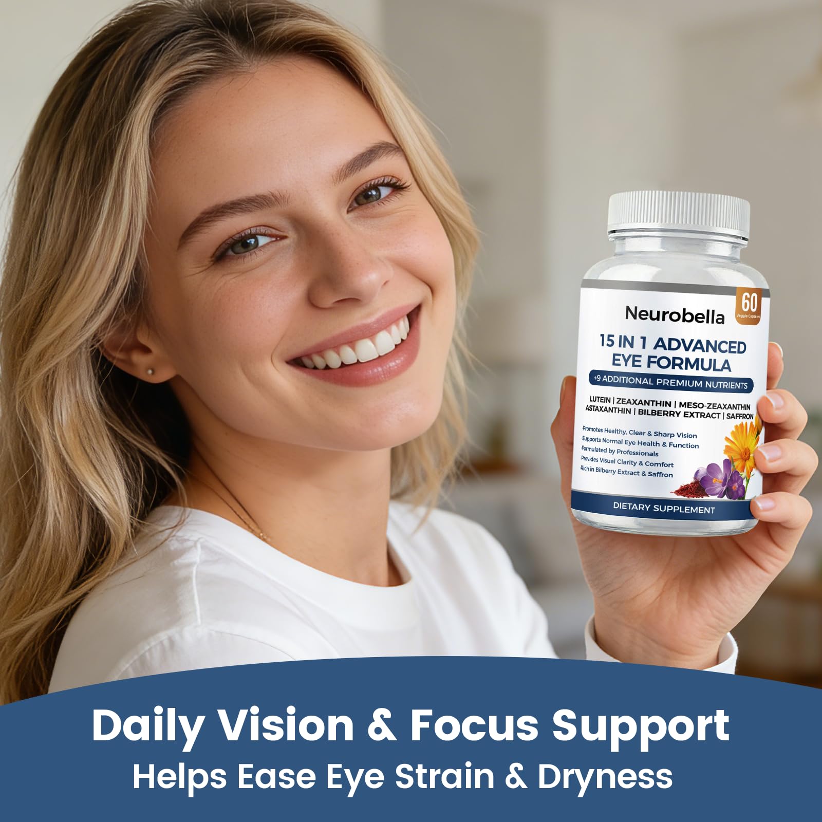 MORANDEE Neurobella nutrients for eye care including carotenoids in capsules