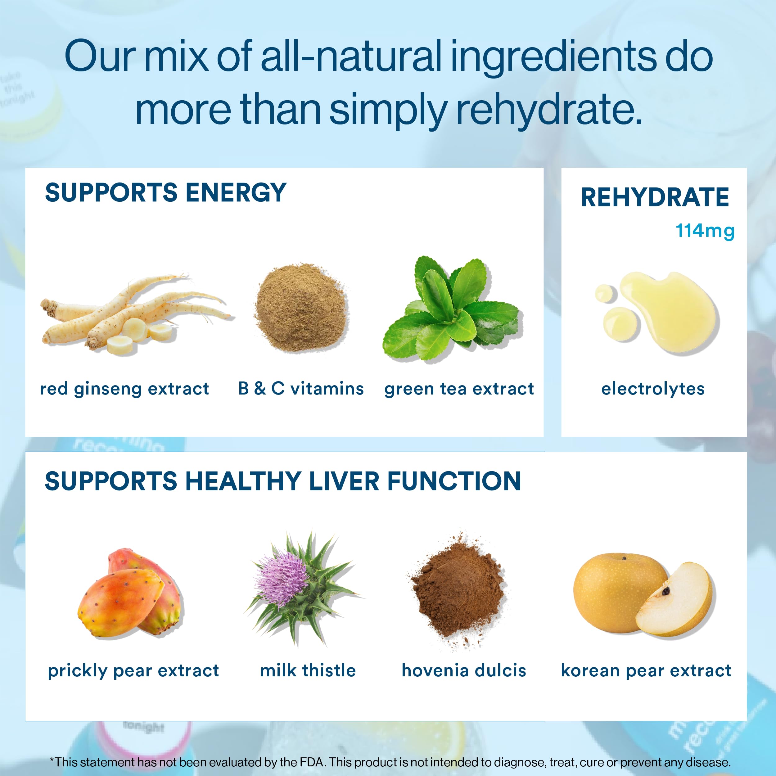 More Labs Morning Recovery electrolyte ingredient blend shown for hydration support