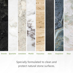 MORE Stone & Quartz cleaner used on kitchen countertops for gentle dirt removal