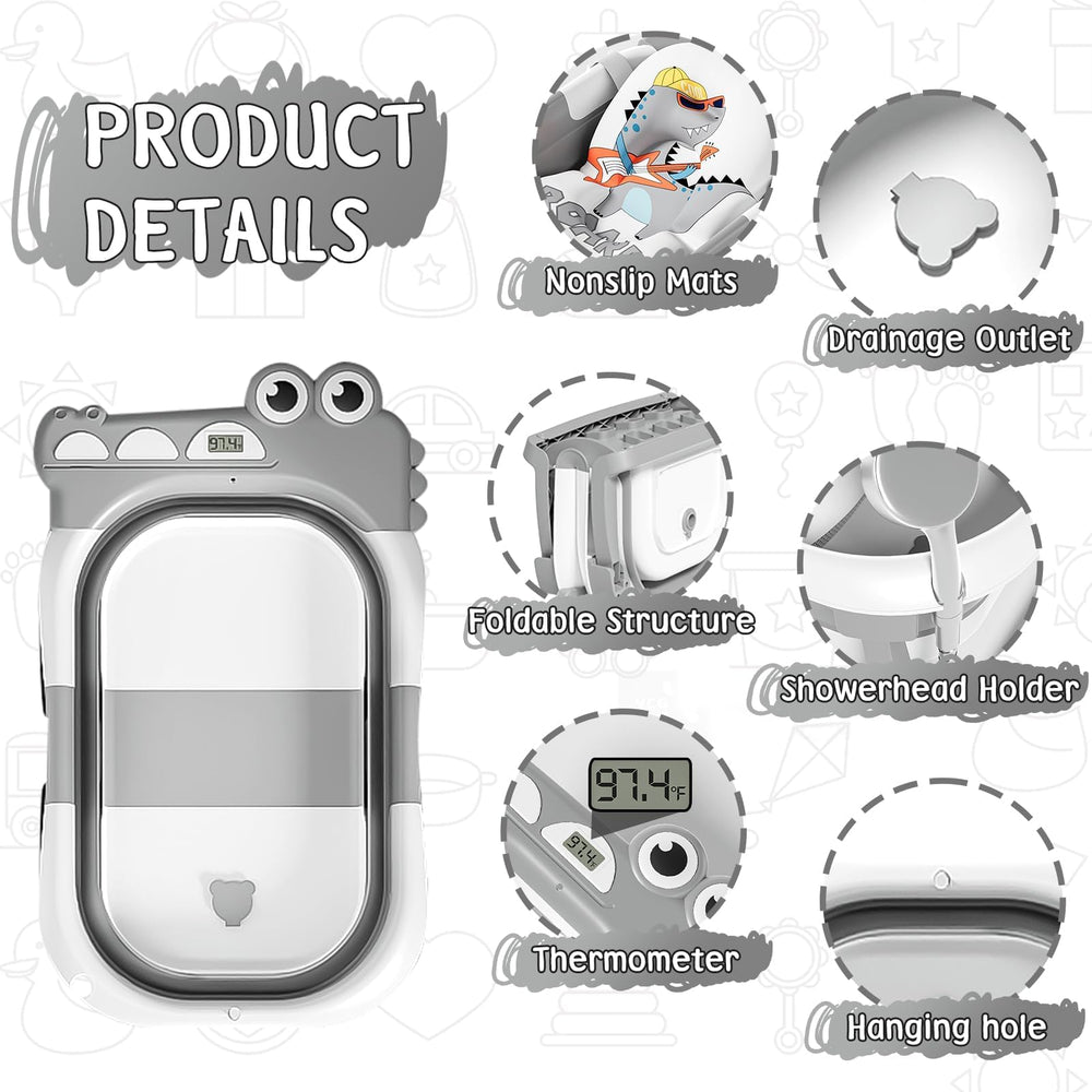MoreFeel baby bathtub temperature sensor helps monitor bath warmth.