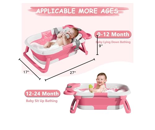 MoreFeel portable travel bathtub for bath time anywhere.