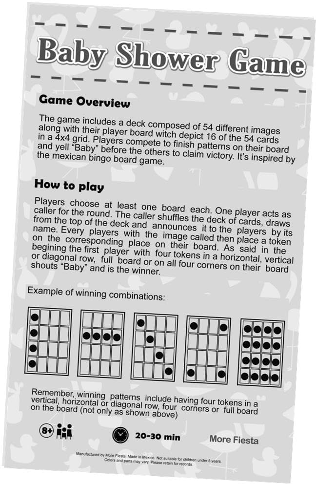 More Fiesta baby shower Loteria boards for up to 40 players, durable and reusable.