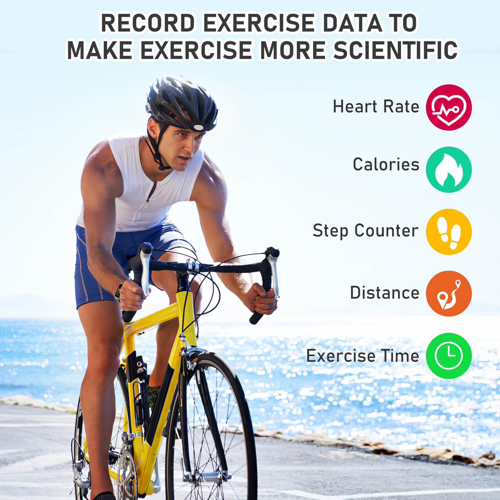Moremore Fitness Tracker 25 sports modes support diverse activities and metrics.