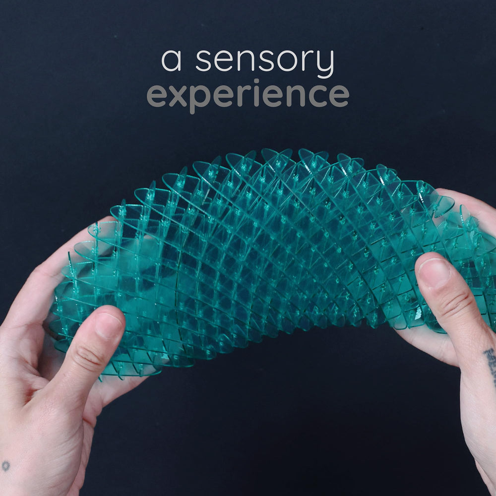 Morf Fidget Worm shown quiet and travel-ready for on-the-go use