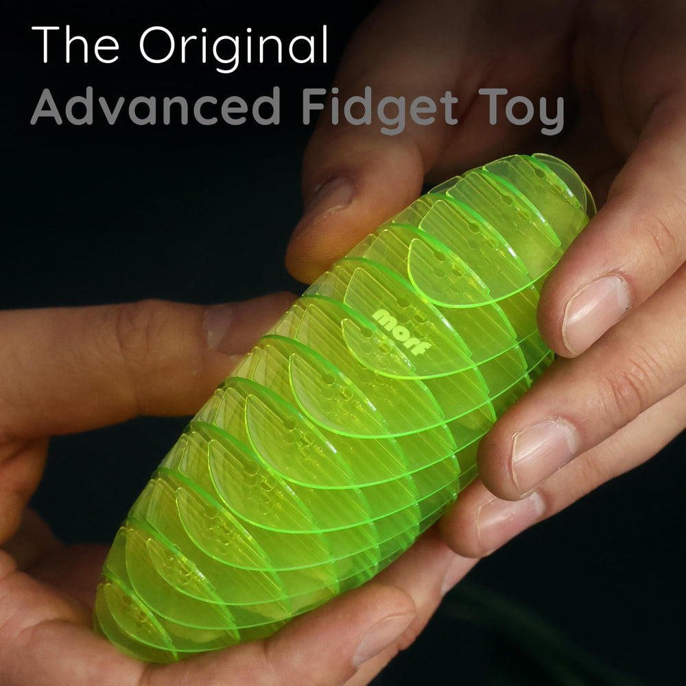 Morf Fidget Worm compact-quiet design fits desks and backpacks for on-the-go focus.