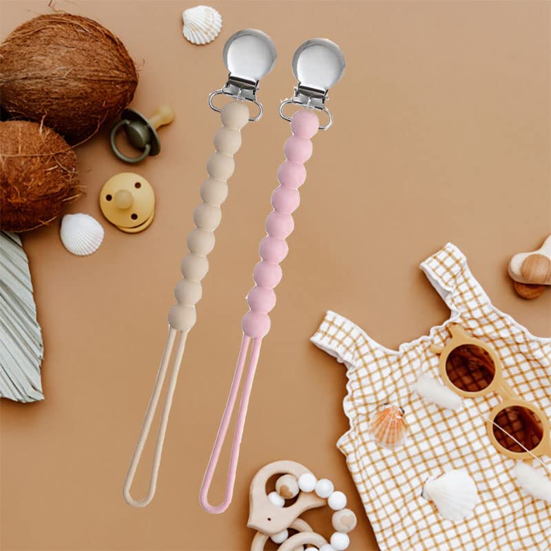 MORIBOX pacifier clip attaches easily to pacifiers and bibs for quick access.